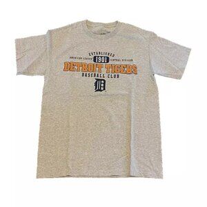 Detroit Tigers Men’s Gray T-Shirt Medium Cotton Blend MLB Tee